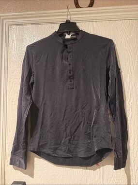 A/X Armani Exchange Women's Long-Sleeve Henley Top - Navy